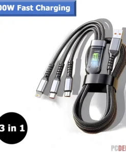 Ivon 3 in 1 USB to Micro, Type-C, Lightning 100W Cable