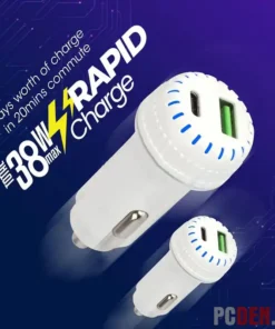 38W Dual Port USB Car PD Charger