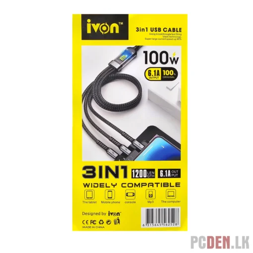 Ivon 3 in 1 Charging Cable