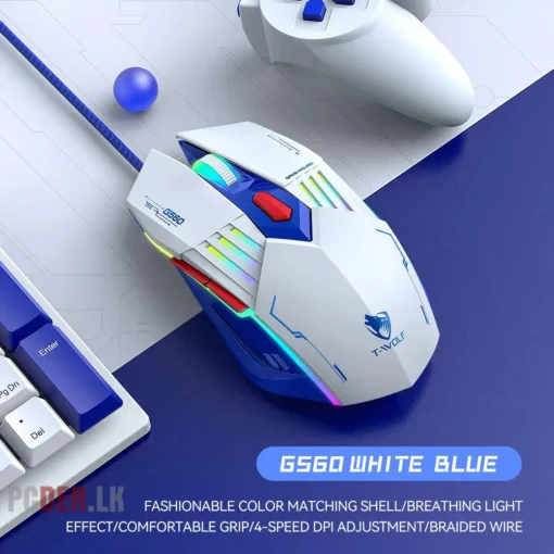 T-WOLF G560 Wired RGB Gaming Mouse