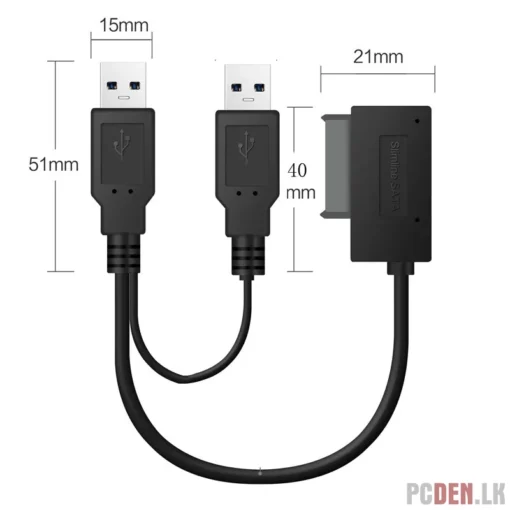 SATA To USB Slim CD/DVD Optical Drive Adapter Cable