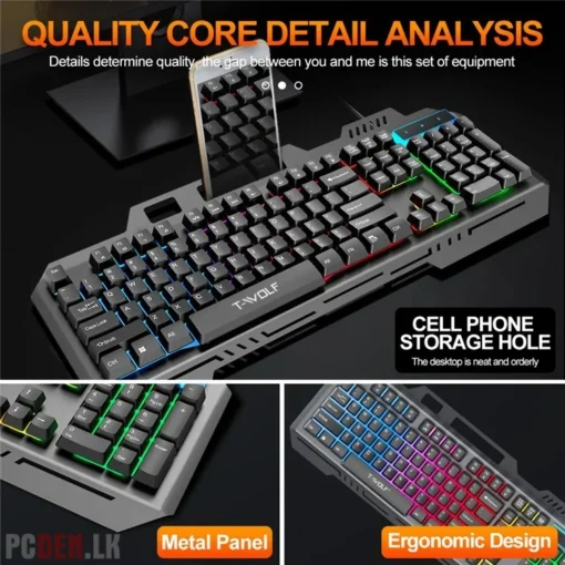 T-WOLF T16 Wired Gaming Keyboard