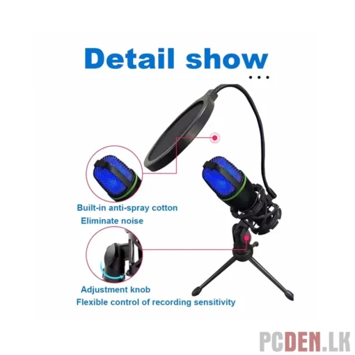 TT30 USB Table Top Microphone With ARGB Lighting