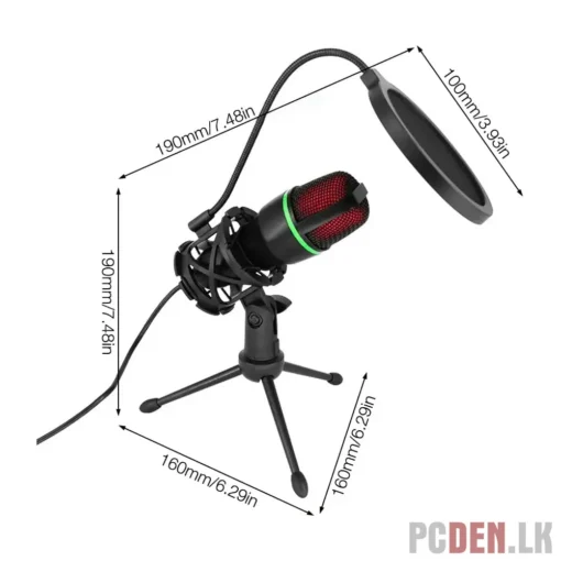 TT30 USB Table Top Microphone With ARGB Lighting