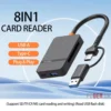 Multi-functional USB 3.0 8-in-1 Memory SD Card Reader