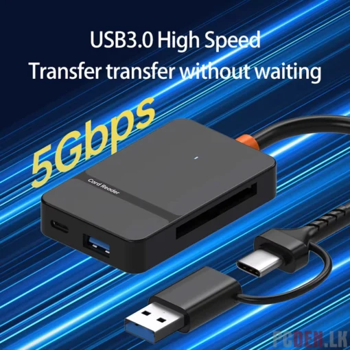 Multi-functional USB 3.0 8-in-1 Memory SD Card Reader